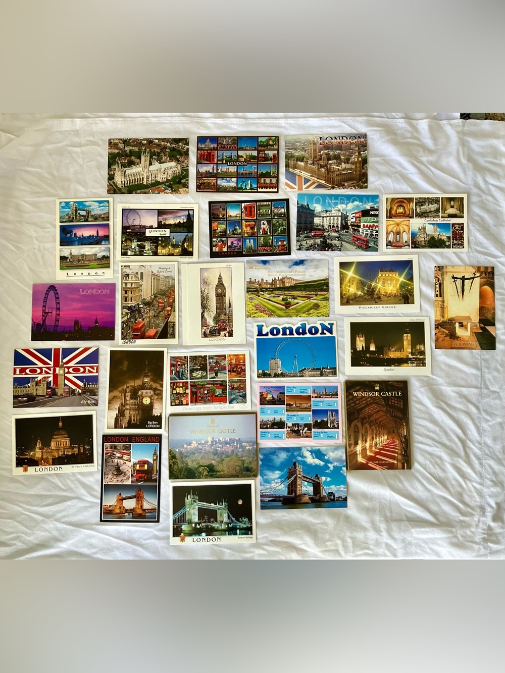 45 Vintage London Landmark Postcards